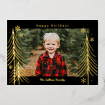 Winter Scene Foil Holiday Card Christmas Card<br><div class="desc">Celebrate the graduate in your life in style! Designed by Berry Berry Sweet (www.berryberrysweet.com). Visit our website for modern and stylish invitations,  announcements,  and personalized gifts.</div>