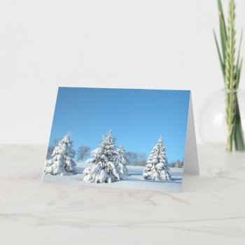 Winter Scene Holiday Card by toots1 at Zazzle
