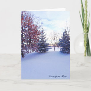 Winter Scene in Davenport, Iowa Note Card