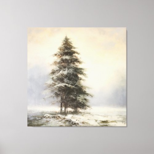 Winter Scene in the Style of Andrew Wyeth Canvas Print