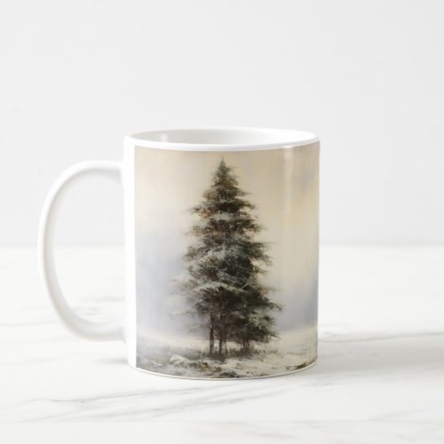 Winter Scene in the Style of Andrew Wyeth Coffee Mug