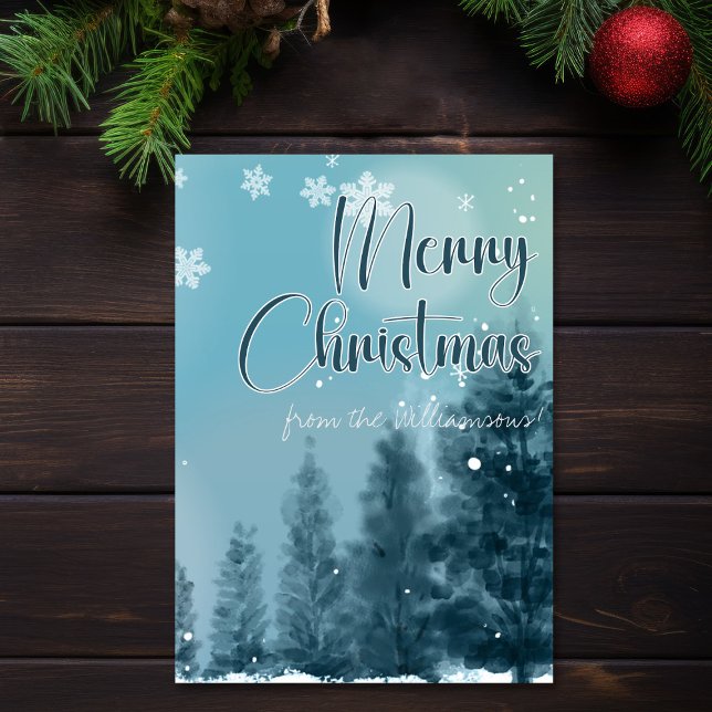 Winter Scene John 1:14 Grace And Truth Christmas Card (Grace And Truth John 1:14 Bible Verse Christmas Card)