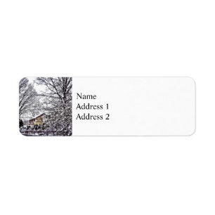 Winter Scene Label