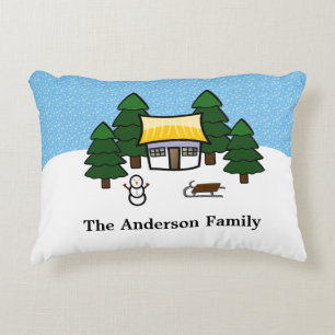 Winter Scene - Lumbar Pillow