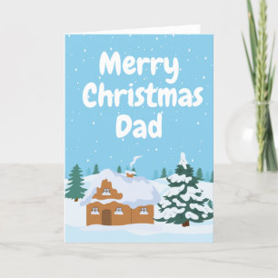 Winter Scene - Merry Christmas Dad Holiday Card