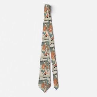 winter scene no2  -vintage Japanese art Neck Tie