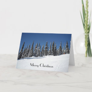 Winter Scene of Snow Covered Trees Holiday Card