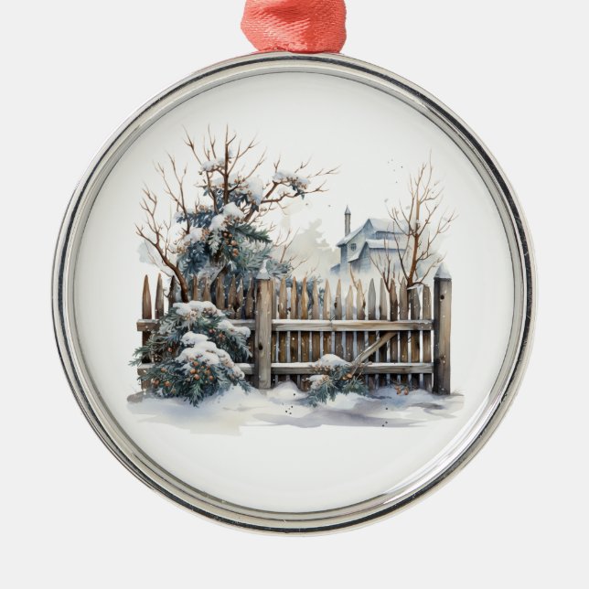 Winter Scene Ornament (Front)