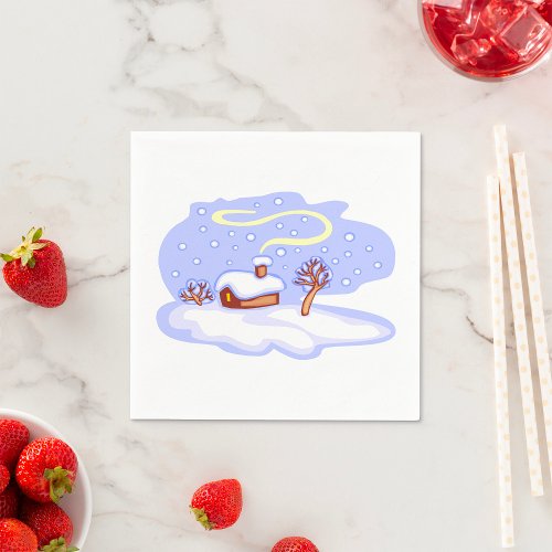 Winter Scene Paper Napkins