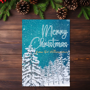 Winter Scene Proverbs 17:22 Merry Heart Christmas Card