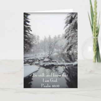 Winter Scene - Psalm 46:10 Card
