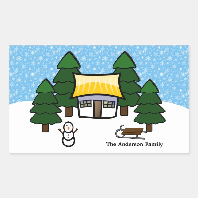 Winter Scene - Rectangle Sticker (Front)