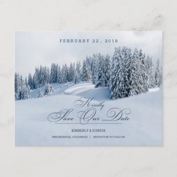 Winter Scene Save The Date by marlenedesigner at Zazzle