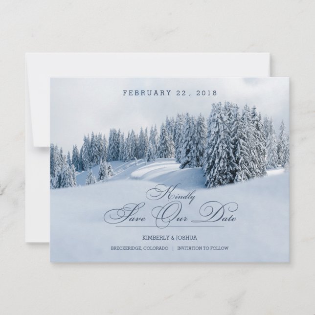 Winter Scene Save the Date (Front)