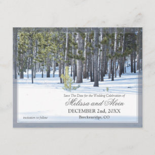 Winter Scene Save The Date Invitation
