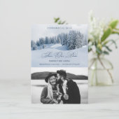 Winter Scene Save the Date Photo Card (Standing Front)