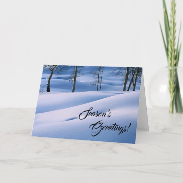 Winter Scene Season's Greetings Holiday Card (Front)