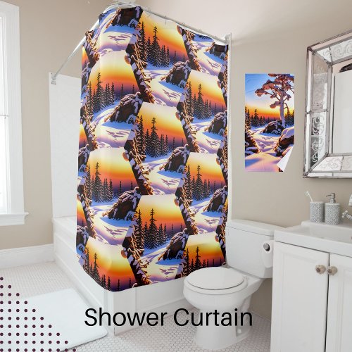  Winter Scene Shower Curtain