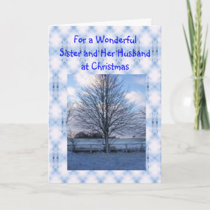 Winter Scene Sister and Brother-in-Law Christmas Holiday Card