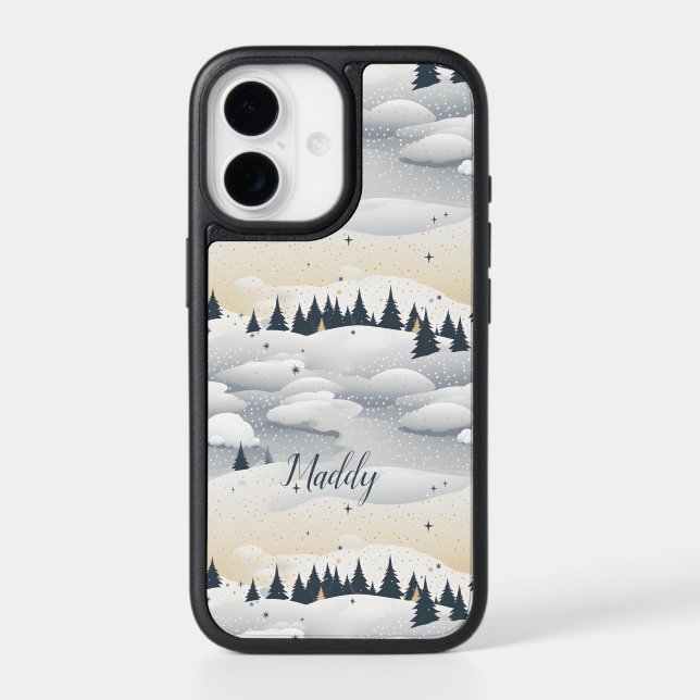 Winter Scene Snow Trees iPhone 17 Otterbox Case (Back)
