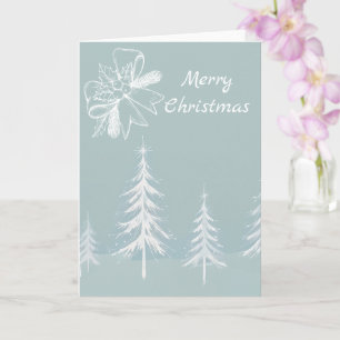 Winter Scene Snowy Forest Christmas Card