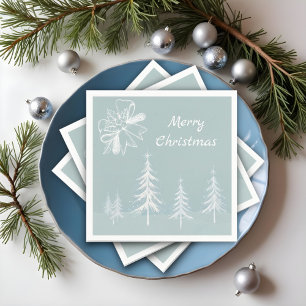 Winter Scene Snowy Forest Christmas  Napkins