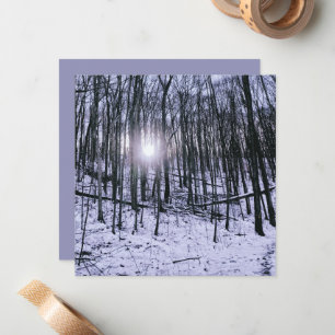 Winter Scene Sunrise and Snow Note Card
