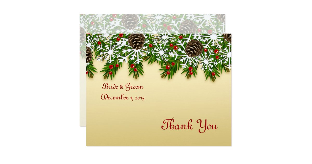 Winter Scene Thank You Cards | Zazzle