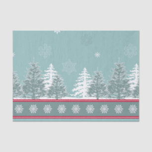 Winter scene tissue paper