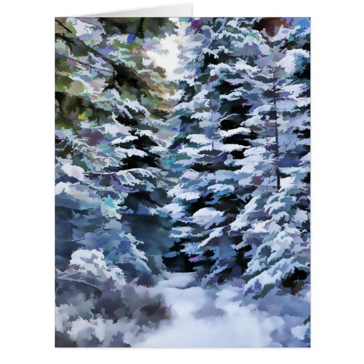 Winter Scene to Customize! Cards (Front)