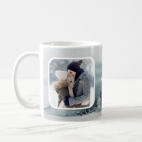 Winter Scene with Name Two Photo Coffee Mug