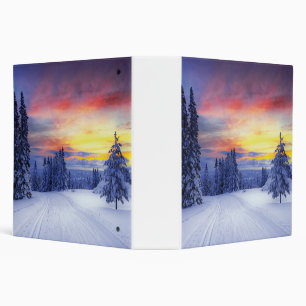 Winter scenery   3 ring binder