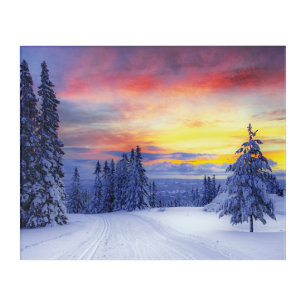 Winter scenery acrylic print