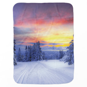 Winter scenery   baby blanket