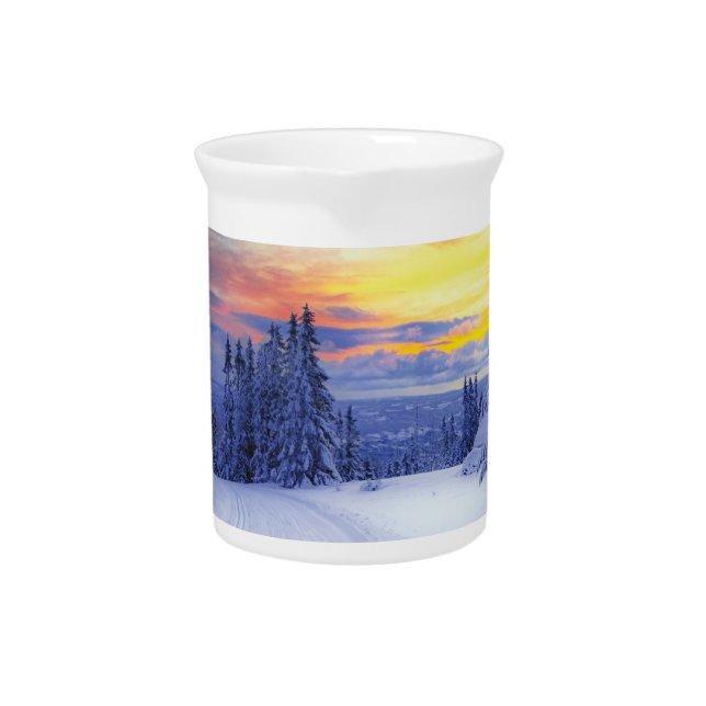 Winter scenery  beverage pitcher (Front)