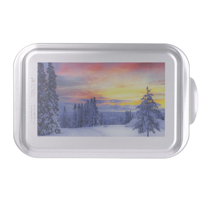 Winter scenery  cake pan (Front)