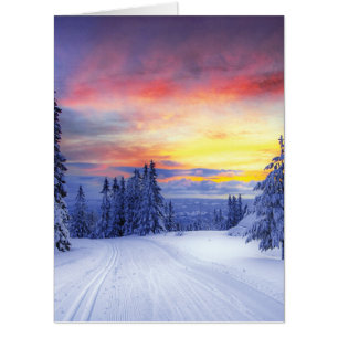 Winter scenery card
