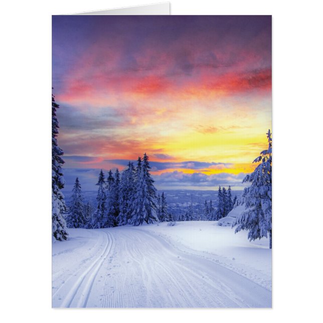 Winter scenery  card (Front)
