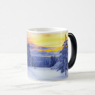 Winter scenery color morph mug