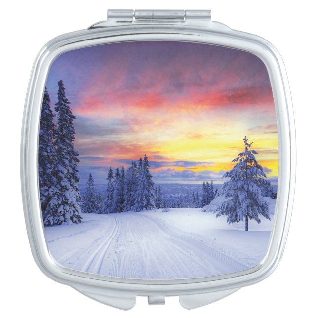 Winter scenery   compact mirror (Front)