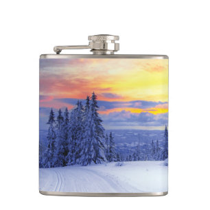 Winter scenery flask