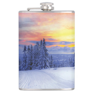 Winter scenery   flask
