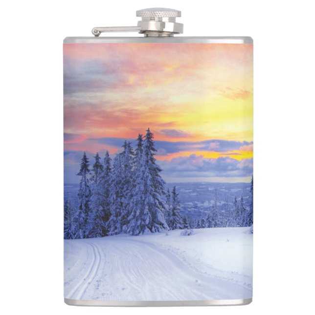 Winter scenery   flask (Front)