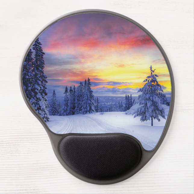 Winter scenery   gel mouse pad (Front)