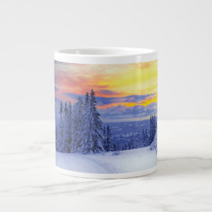 Winter scenery  giant coffee mug