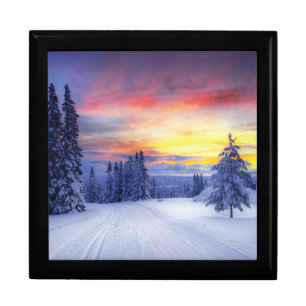 Winter scenery gift box