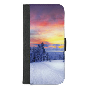 Winter scenery iPhone 8/7 plus wallet case