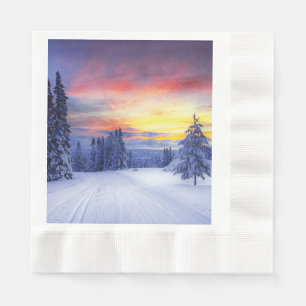 Winter scenery napkins