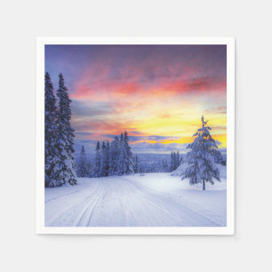 Winter scenery napkins