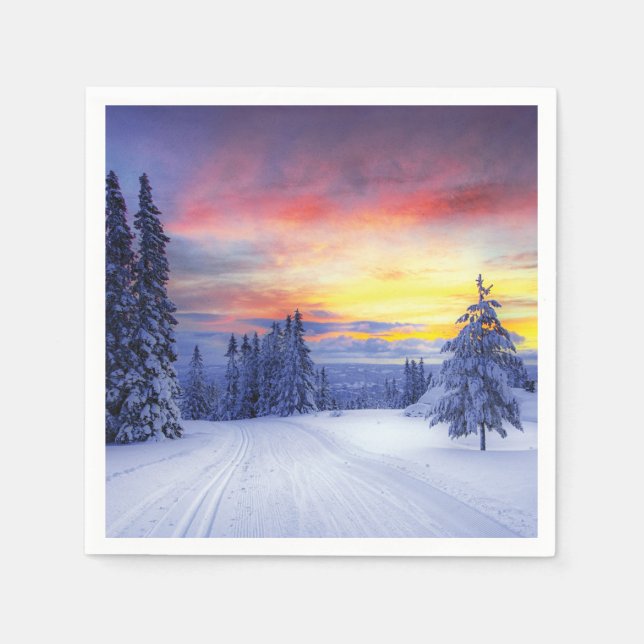 Winter scenery   napkins (Front)